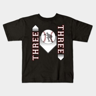 3 Up and 3 Down Baseball Kids T-Shirt